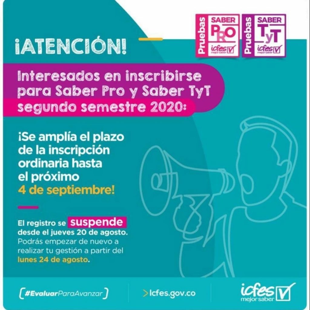 Ampliado plazo de inscripción para pruebas Saber TyT y Saber Pro Unidades Tecnológicas de