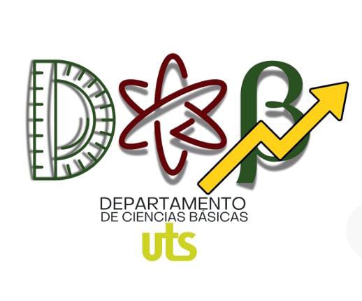 Logotipo del Departamento de Ciencias Básicas: las letras D, C y B formadas por un transportador, un átomo y una flecha ascendente.